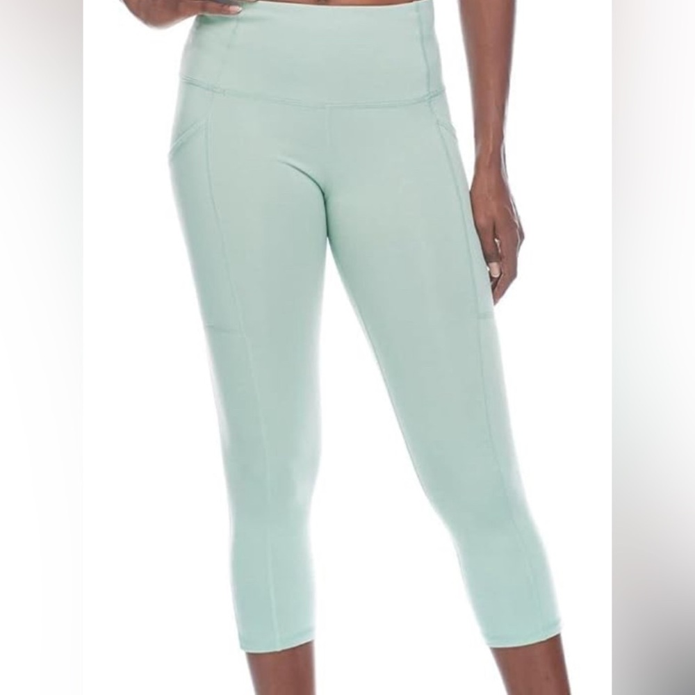 Athleta Salutation Stash Pocket 7/8 Tight Sage Blue Green Size Medium